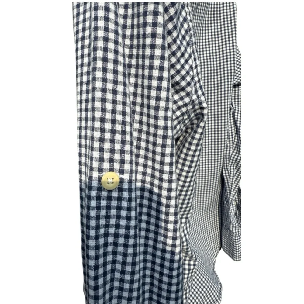 C.C Filson Co Dress Shirt  Plaid Blue %100 Cotton Men’s Large - Picture 4 of 9